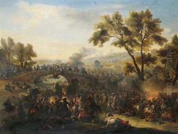 Choc De Cavalerie Oil Painting by Joseph Parrocel