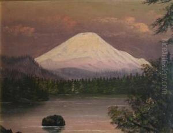 Mountain Scape Oil Painting by William Samuel Parrott