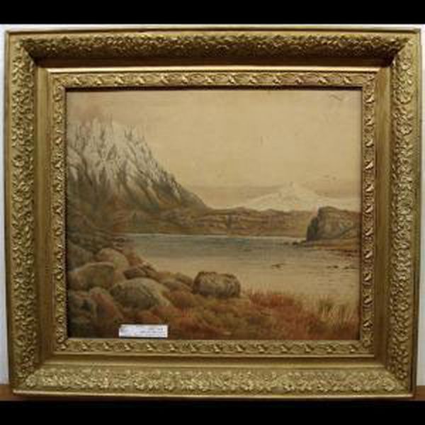 Lake Study Oil Painting by J.T. Parry