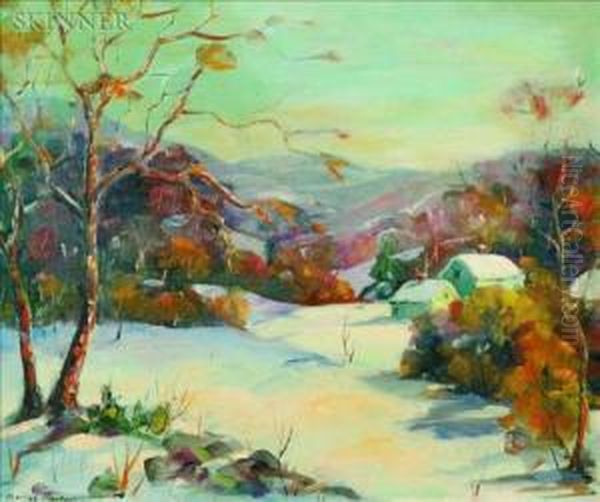 Berksire (sic) Winter Oil Painting by Marion Randall Parsons