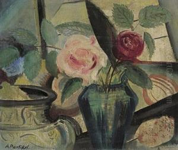 Stillleben Mit Krug Und Vase Oil Painting by Alfred Partikel