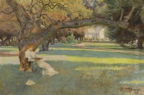 The Havens' Estate, Piedmont, California Oil Painting by John Herbert Evelyn Partington