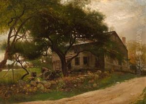 Old Farm House In The Catskills Oil Painting by Arthur Parton