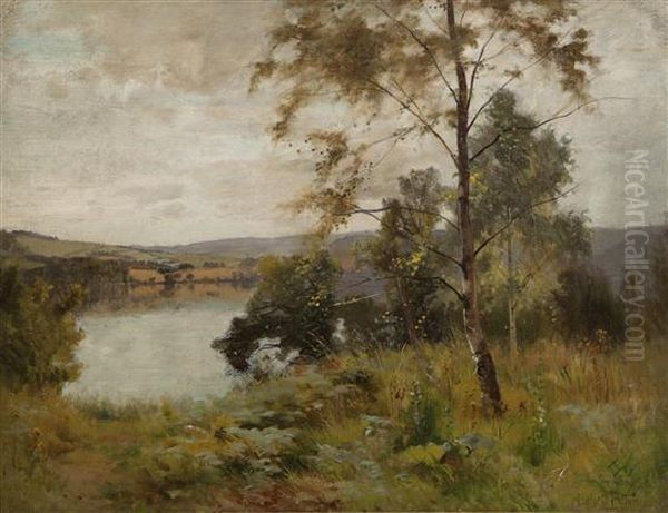 A Quiet View Oil Painting by Ernest Parton