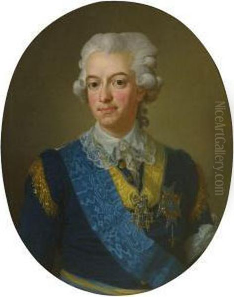 King Gustavus Iii Of Sweden Oil Painting by Lorenz Ii Pasch