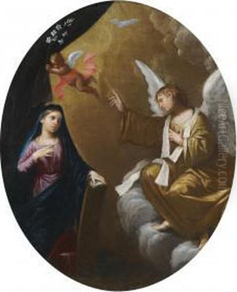 The Annunciation Oil Painting by Lorenzo Pasinelli