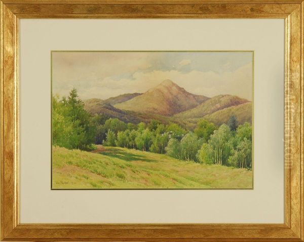 Mountain Landscape, Likely New Hampshire Oil Painting by William Frederick Paskell