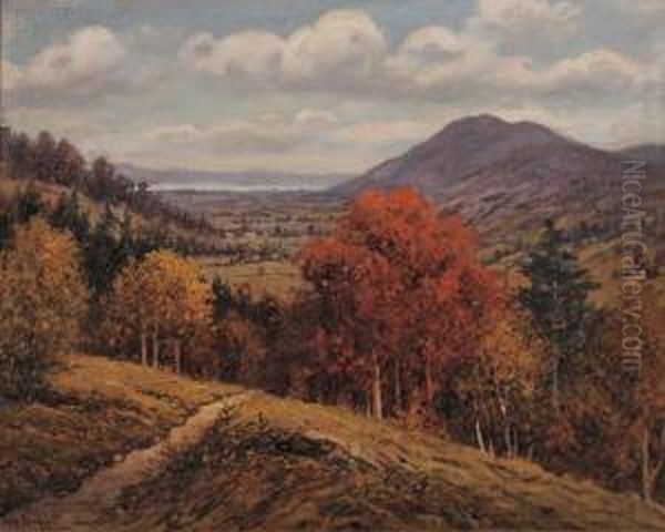 Autumn Valley Oil Painting by William Frederick Paskell