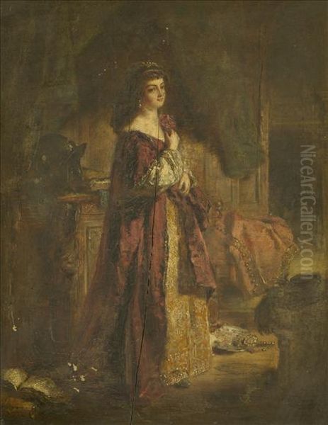 The Cavaliers Lady Oil Painting by Daniel Ii Pasmore