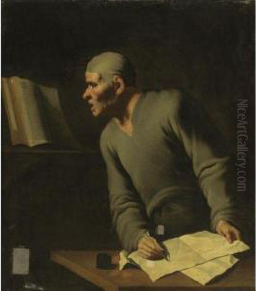 Portrait Of A Scholar Oil Painting by Bartolomeo Passante