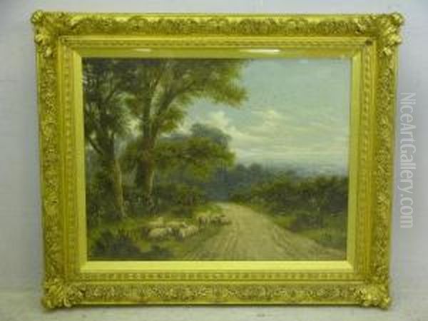 A Lane, 
Shere, 
Surrey Oil Painting by Charles Henry Passey