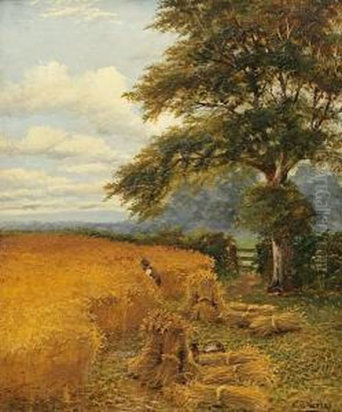 Summer Harvest Oil Painting by Charles Henry Passey