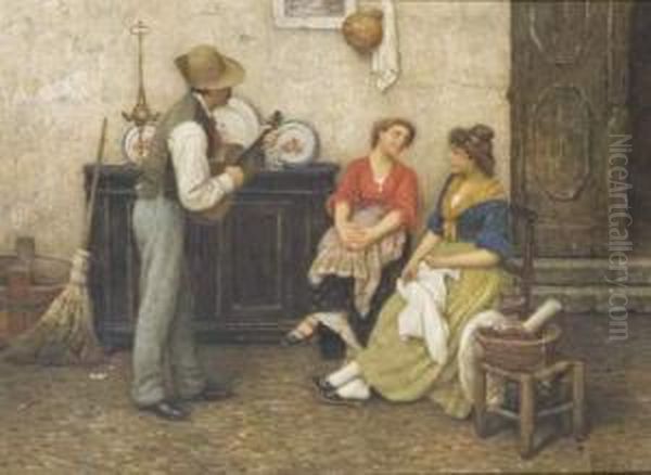 Serenata Oil Painting by Luigi Pastega