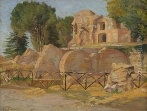 Veduta Del Foro Romano Oil Painting by Giuseppe Pastina