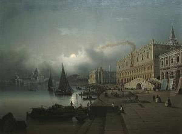 Venezia, Riva De Schiavone Oil Painting by Giuseppe Pastina