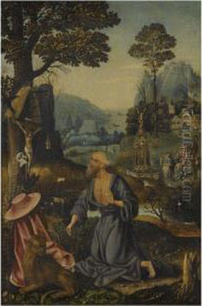 The Penitent Saint Jerome Oil Painting by Joachim Patenir