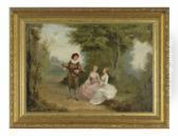 The Courtship Oil Painting by Jean-Baptiste Joseph Pater