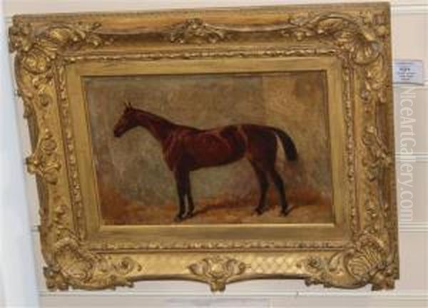 Horse In A Stable Oil Painting by Frank Paton