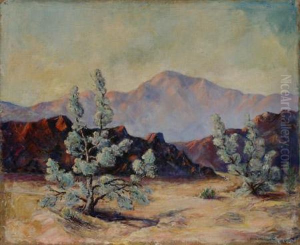 Western Desert Landscape Oil Painting by James H. Patrick