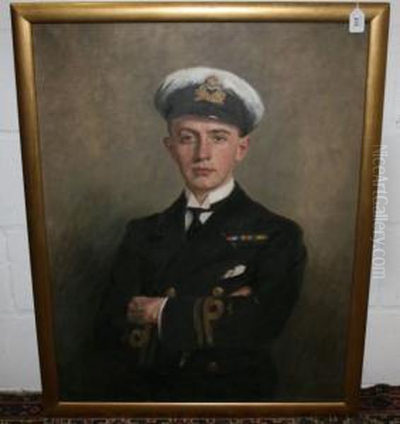 Royal Naval Air Service Officer Oil Painting by Edward Patry