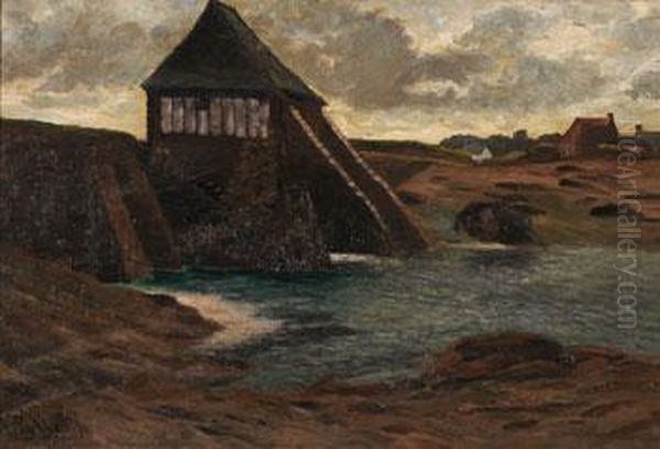 Le Vieux Moulin A Port Manec'h Oil Painting by Fernand Patte