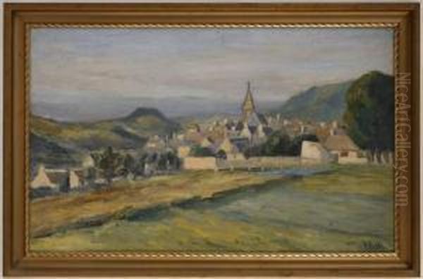 Village De Campagne Oil Painting by Fernand Patte