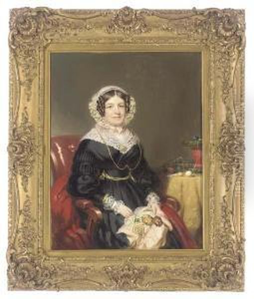 Portrait Of A Lady Oil Painting by William Vandyke Patten