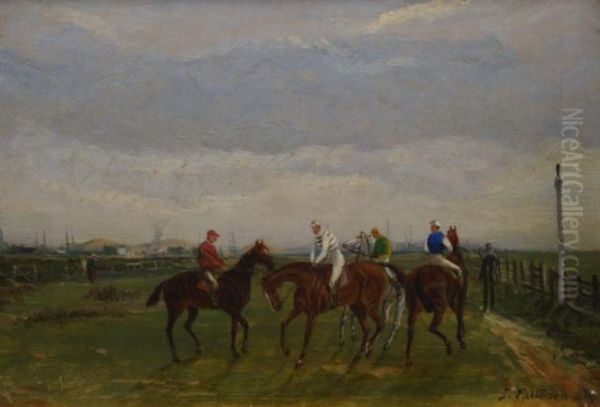 Steeplechase Oil Painting by J. Patterson