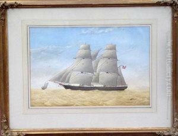 The Almazora At Sea Oil Painting by J. Patterson