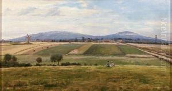 Paysage De Plaine Vallonnee Oil Painting by Cesar Pattein