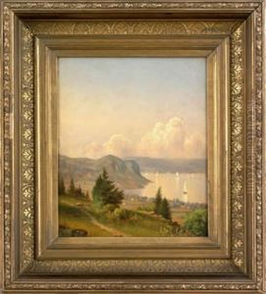 Hudson River Oil Painting by Robert J. Pattison