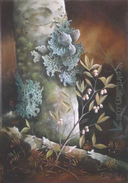 Plant Study Oil Painting by Clara Paul