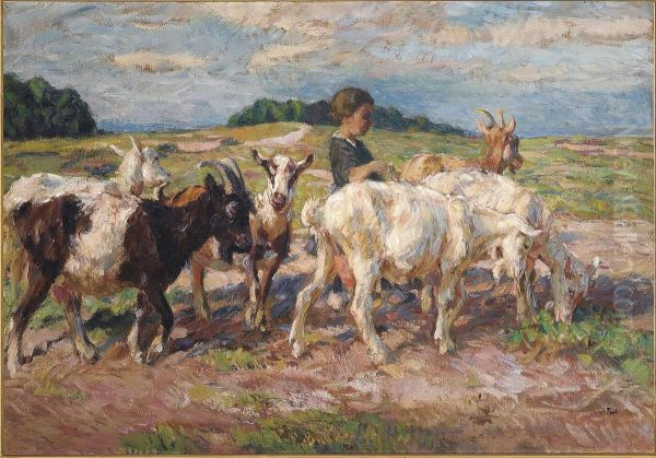 The Young Goatherder Oil Painting by Ernst Paul