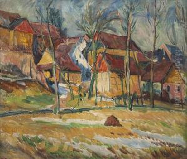 Eifeldorf Oil Painting by Ernst Paul