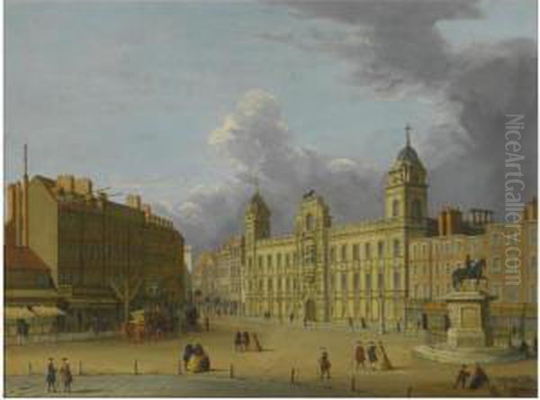 A View Of Old Northumberland House, London Oil Painting by John Paul