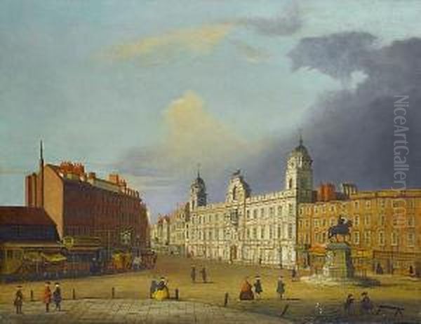 A View Of Northumberland House And Charing Cross From The North West Oil Painting by John Paul