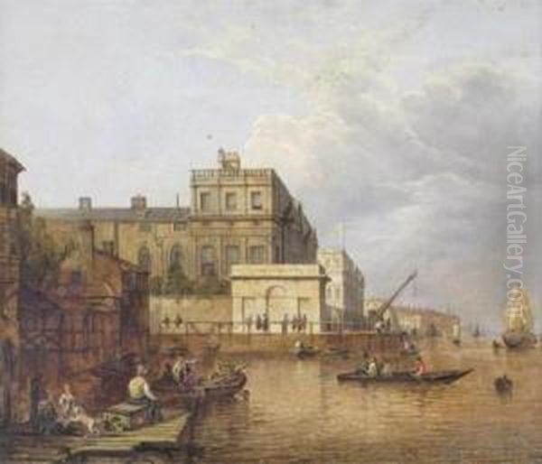 View Of Greenwich Hospital From The East Oil Painting by John Paul