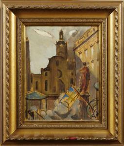 Storkyrkan Oil Painting by Georg Pauli