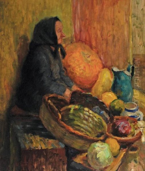 Przekupka Oil Painting by Fryderyk Pautsch