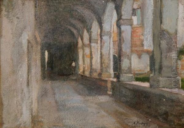 Portico Oil Painting by Angelo Pavan