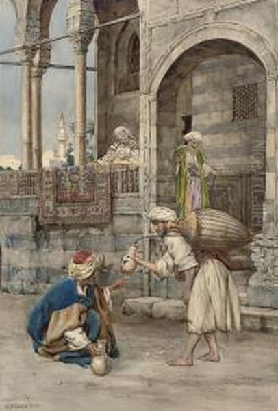 The Water Seller Oil Painting by Pietro Pavesi