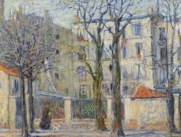 Boulevard De L'observatoire A Paris Oil Painting by Louis Claude Paviot