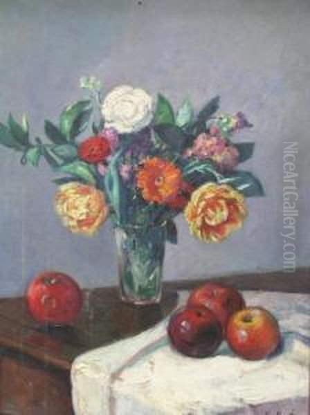 Fleurs Et Pommes by Georges Pavis