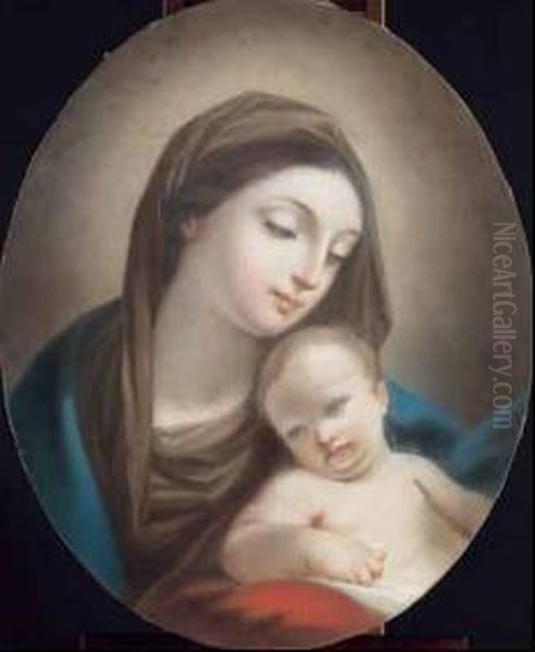 Madonna Con Il Bambino Oil Painting by Francesco Pavona De Udine