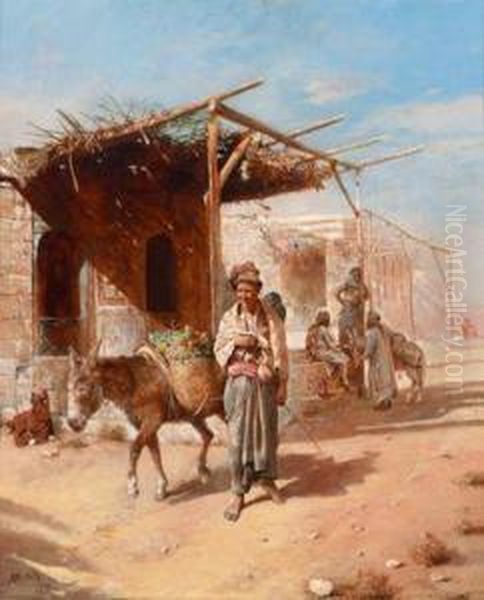 Am Weg Zum Markt Oil Painting by Philip Pavy