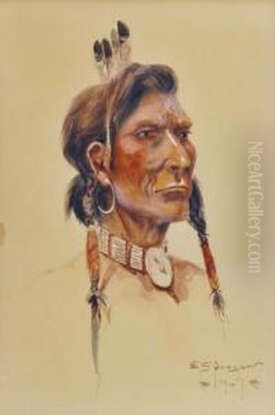 Chief Ten Dog, Nez Perce Oil Painting by Edgar Samuel Paxson