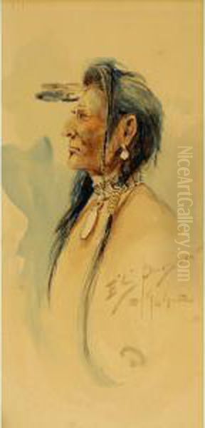 Plains Warrior Oil Painting by Edgar Samuel Paxson