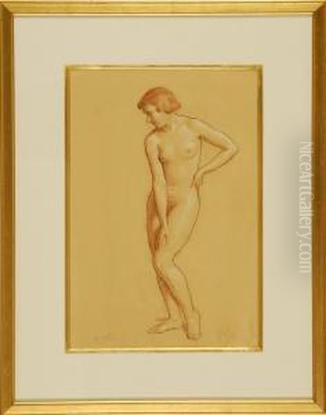 Portrait Of A Nude Oil Painting by William Macgregor Paxton