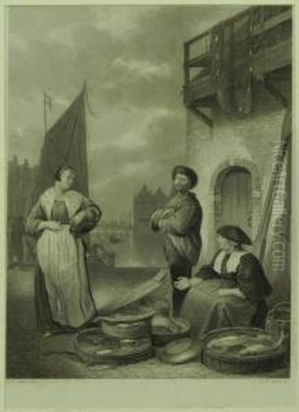 Die Fischhandlerin Oil Painting by Albert Henry Payne