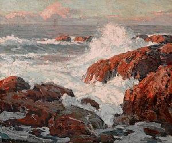 Crashing Waves Oil Painting by Edgar Alwin Payne